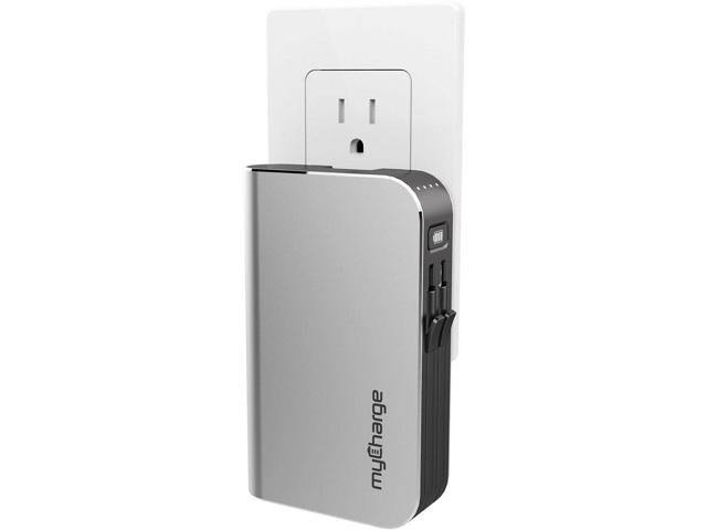 Portable Charger Power Bank 6700 mAh External Battery Pack Foldable Plug Built in Cables R9721