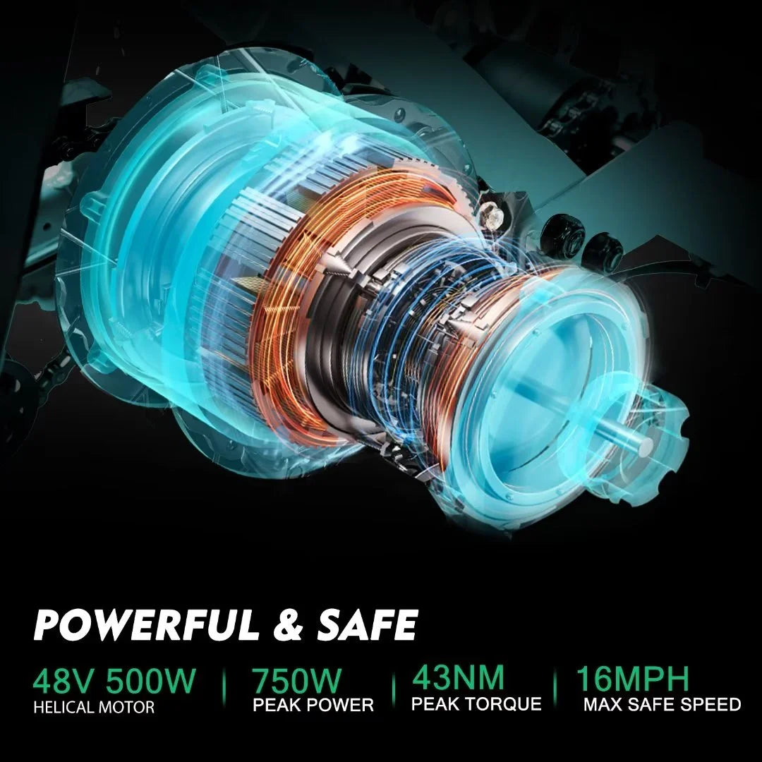Electric Folding Tricycle with 500W Motor 48v 14.5Ah Battery 20*3in Fat Tires Q53985