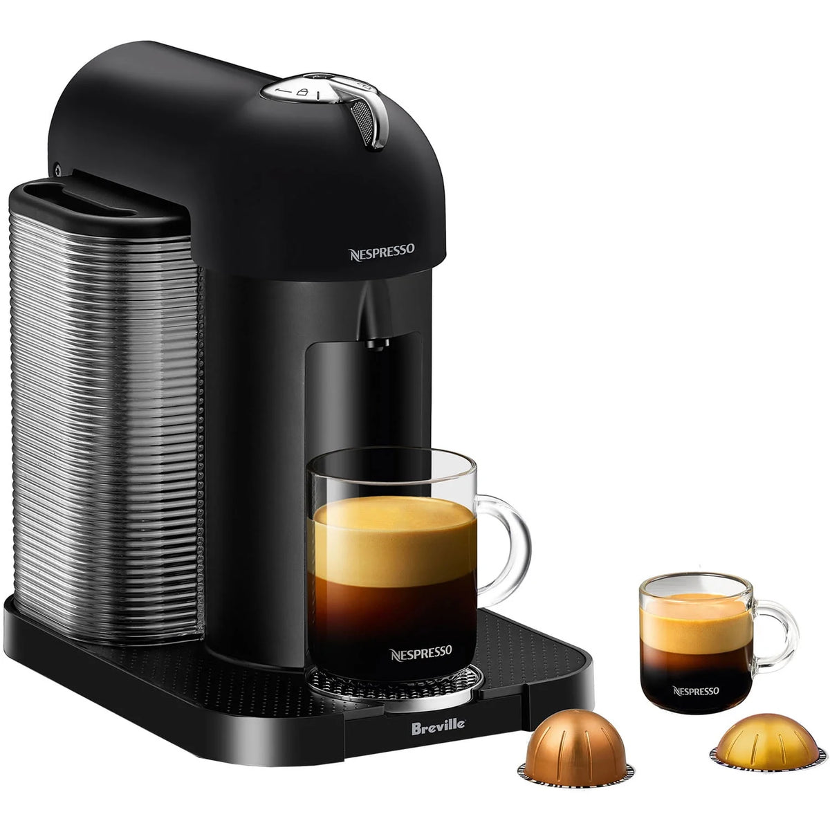 Matte Black Single-Serve Coffee & Espresso Machine P343
