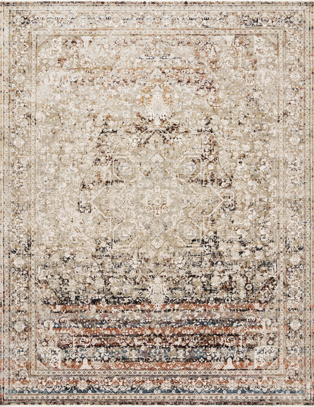 Taupe Brick Rug 6'7 x 9'6 F350