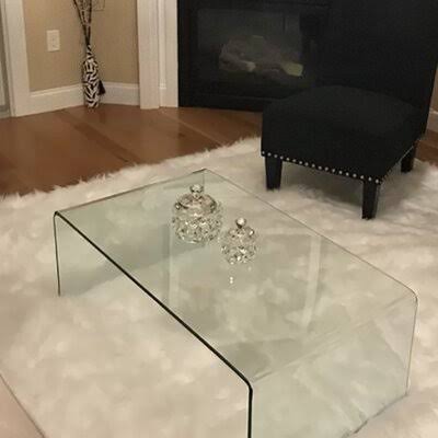 Glass Console Table with Rounded Edges E320