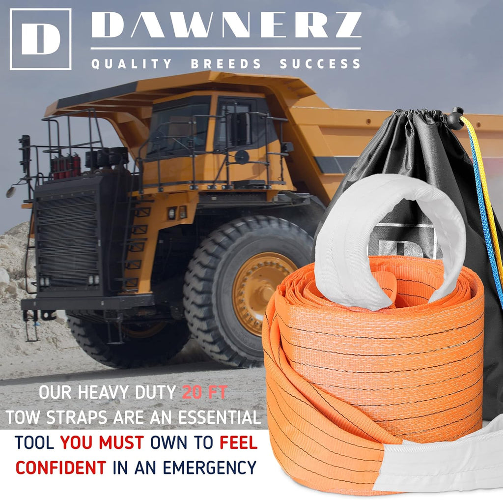 Tow Strap Heavy Duty 200000lbs 25ft Towing Rope J778920