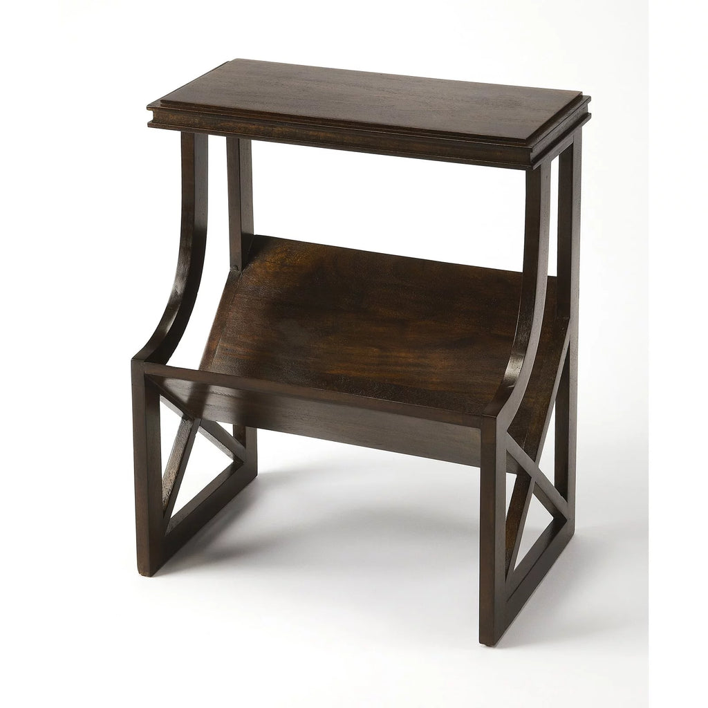 Wood Book Table in Dark Brown D914793