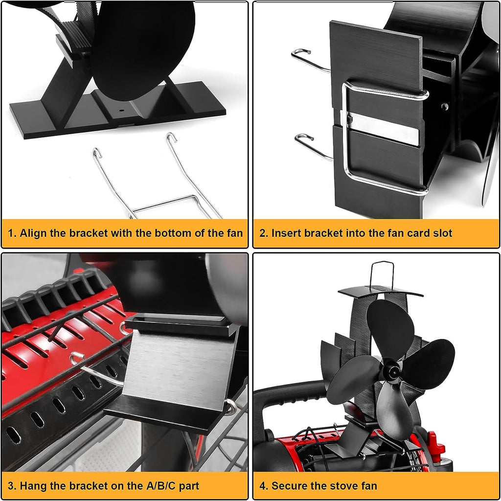 Wood Stove Fan with Additional Bracket H84976