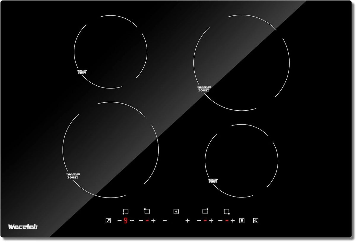 Induction Cooktop 30 Inch, 4 Burner 7000W, Built-in, 220-240V, 9 Power Levels, Timer & Kid Safety Lock A20361