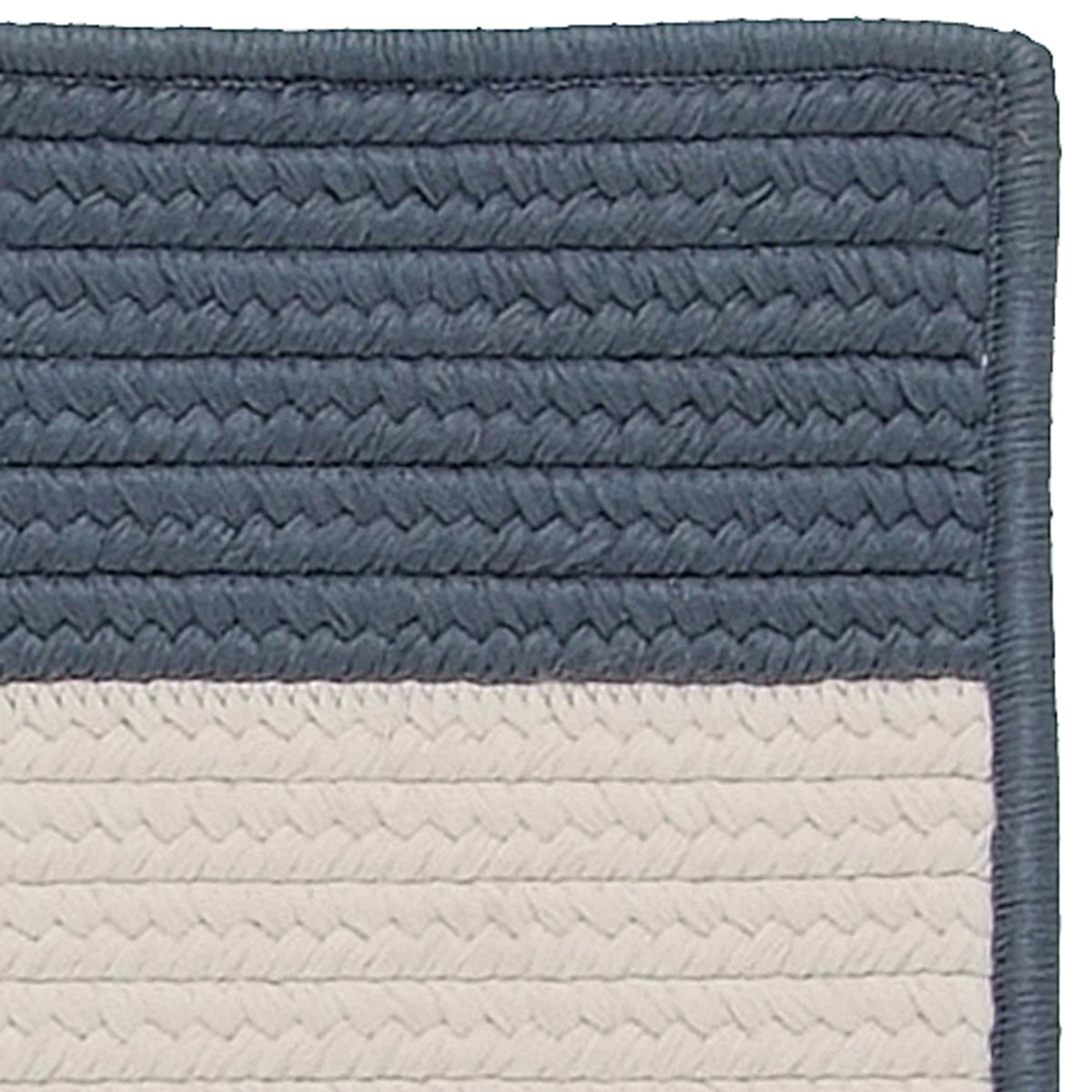 4' x 6' Steel Blue Striped Reversible Rectangular Outdoor Rug S223368