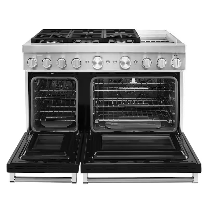 Imperial Black Double Oven Dual Fuel Range with Griddle K136594