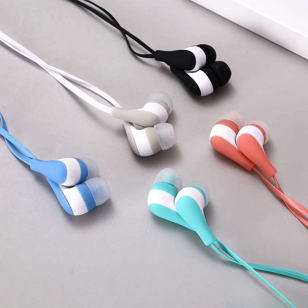 50 Pack Colourful Kids Earbuds with Microphone K884088
