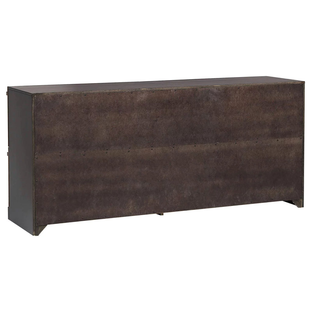 Black and Walnut 4-drawer Dresser X727