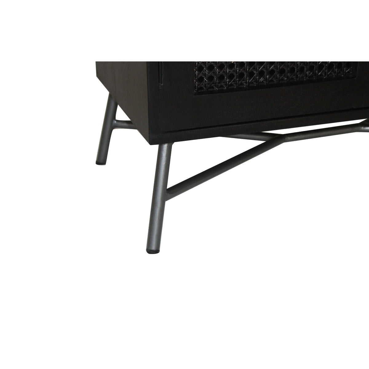 Black 2-Door Wood Nightstand N330