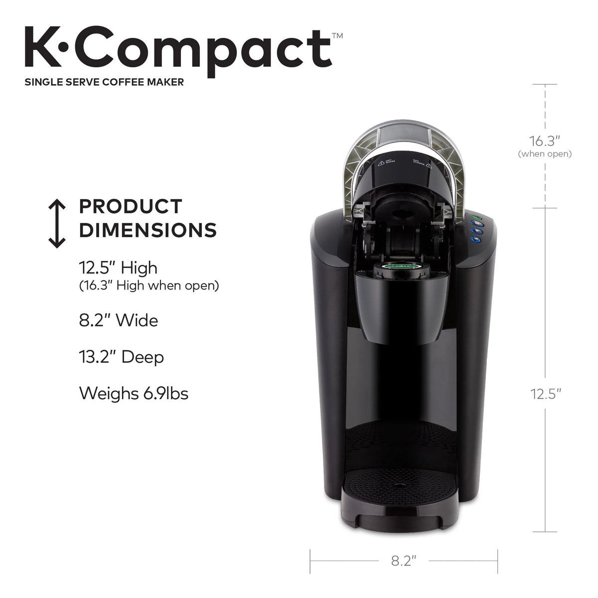Black Single-Serve K-Cup Pod Coffee Maker J749