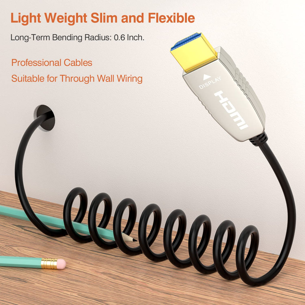 HDMI Fiber Optic Cable 20 feet 4K60HDR HDMI2.0b V138