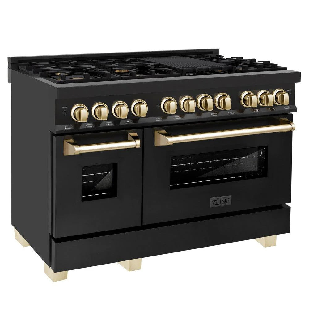 48 6.0 cu. ft. Dual Fuel Range Black Stainless Steel E7803