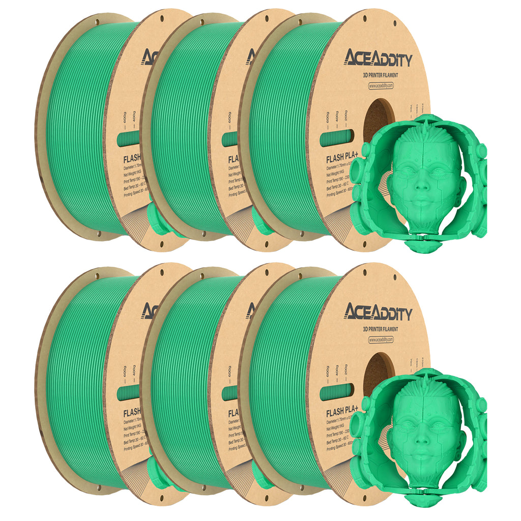 Green PLA+ Filament 1.75mm 1KG 6 Rolls T20613