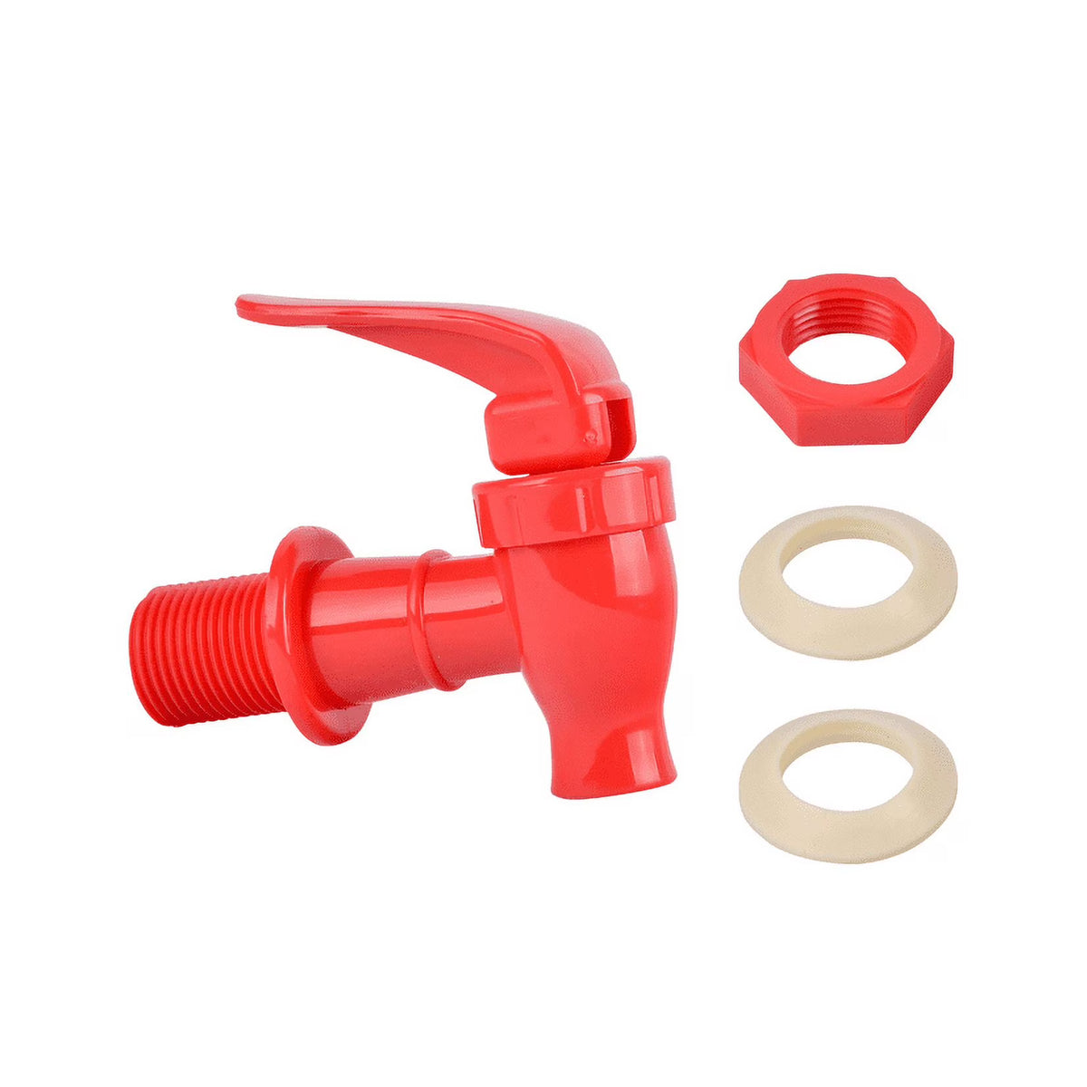 Red B.P.A.-Free Water Dispenser Replacement Valve 2 Pack Q736308