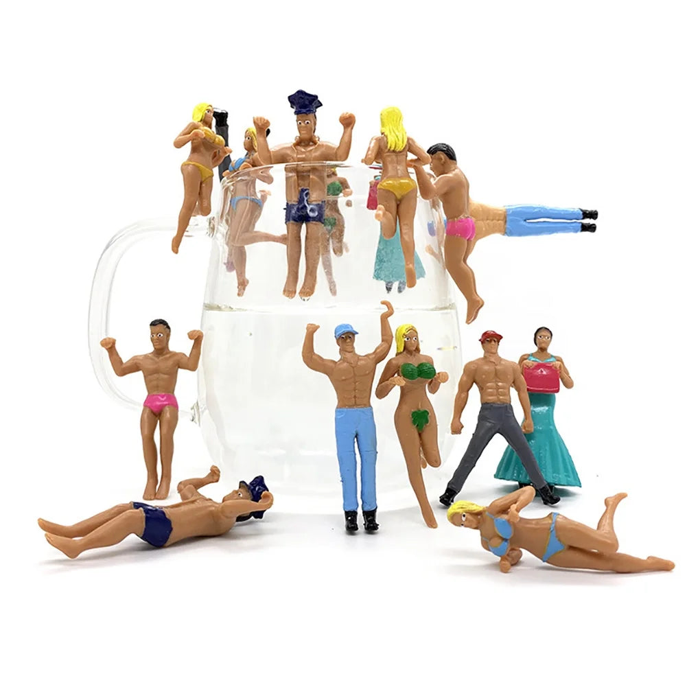 8Pcs Mini Simulated People Dollhouse Pendant Decor D93239