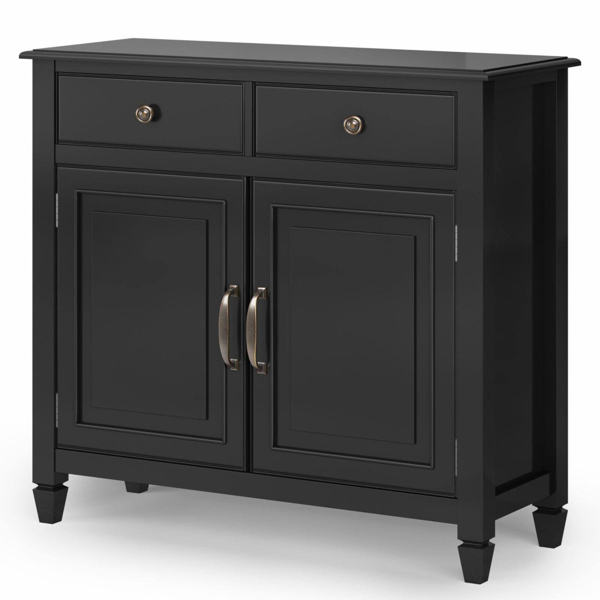 Black Solid Wood Entryway Storage Cabinet L8988
