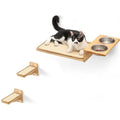 Cat Wall Shelves 3 In 1 Rubber Wood Y19699