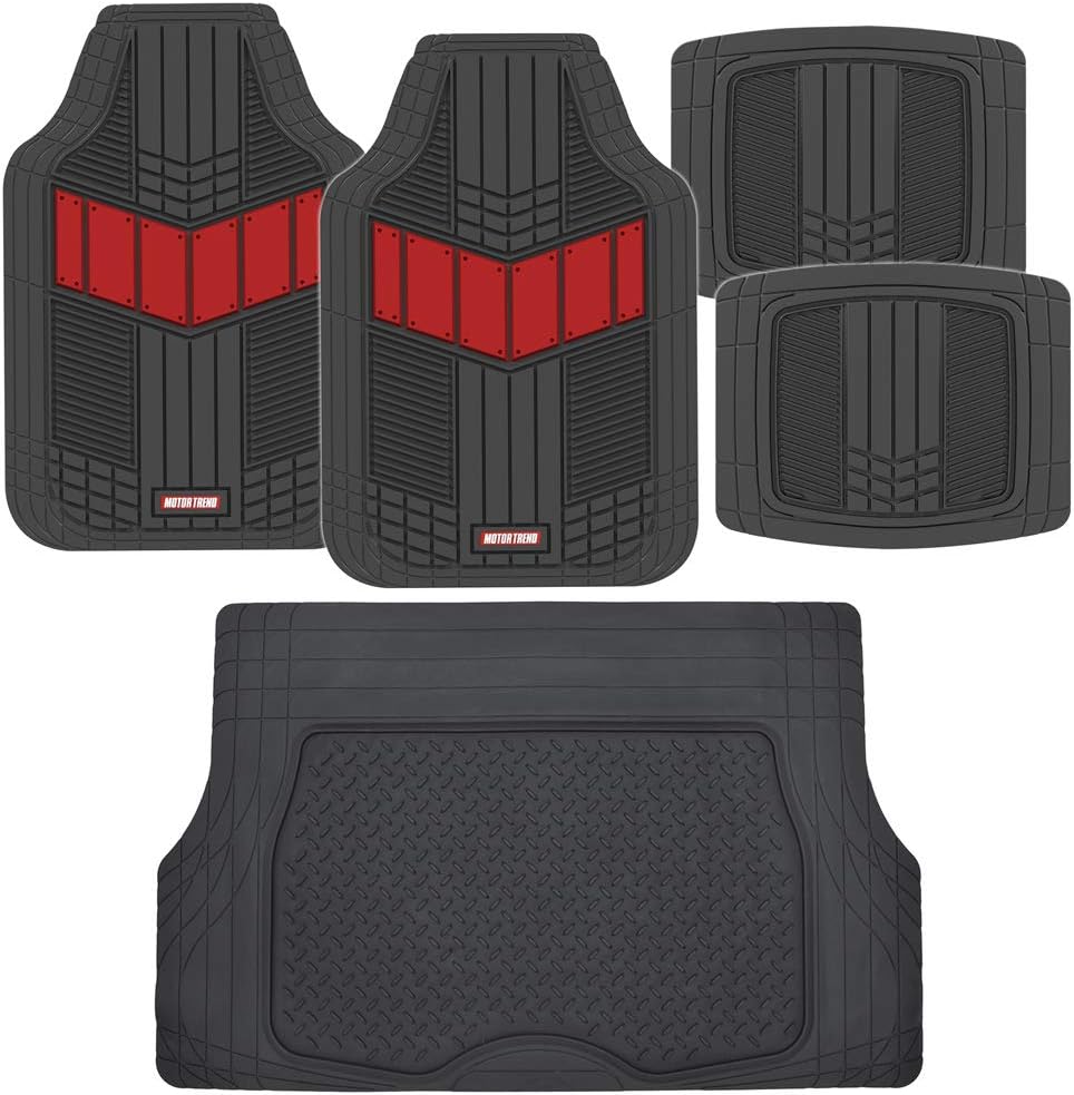 Gray Rubber Auto Floor Mats with Cargo Trunk Liner R5367
