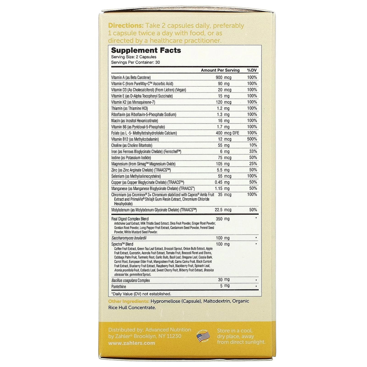 60 Capsules Multivitamin with Probiotics T487