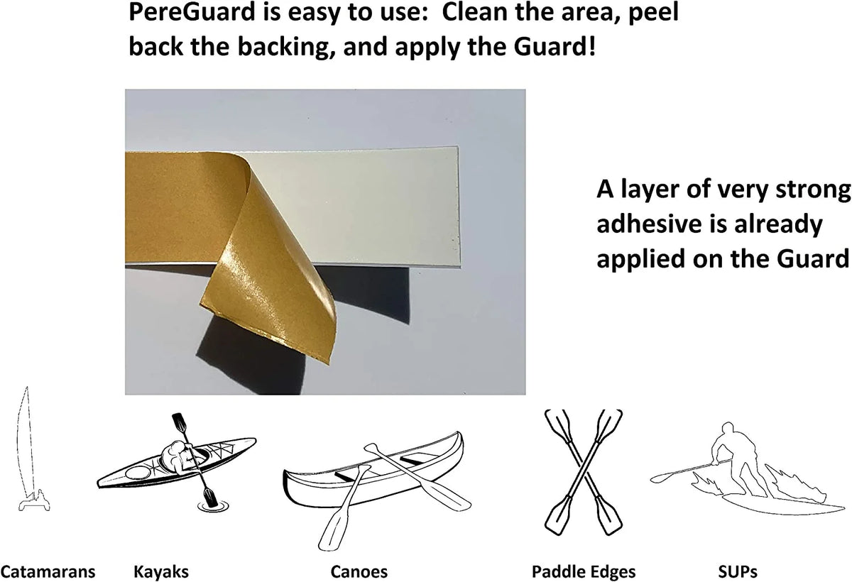 White 4" Kayak Canoe Keel Guard J4067