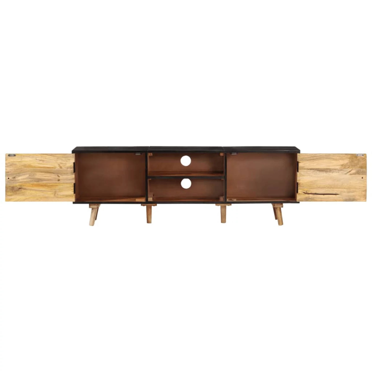 Rough Mango Wood and Solid Wood Acacia TV Stand C3135