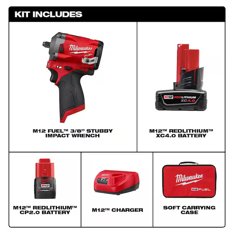 12V Lithium-Ion Brushless Cordless 3/8 in. Impact Wrench Kit M5503