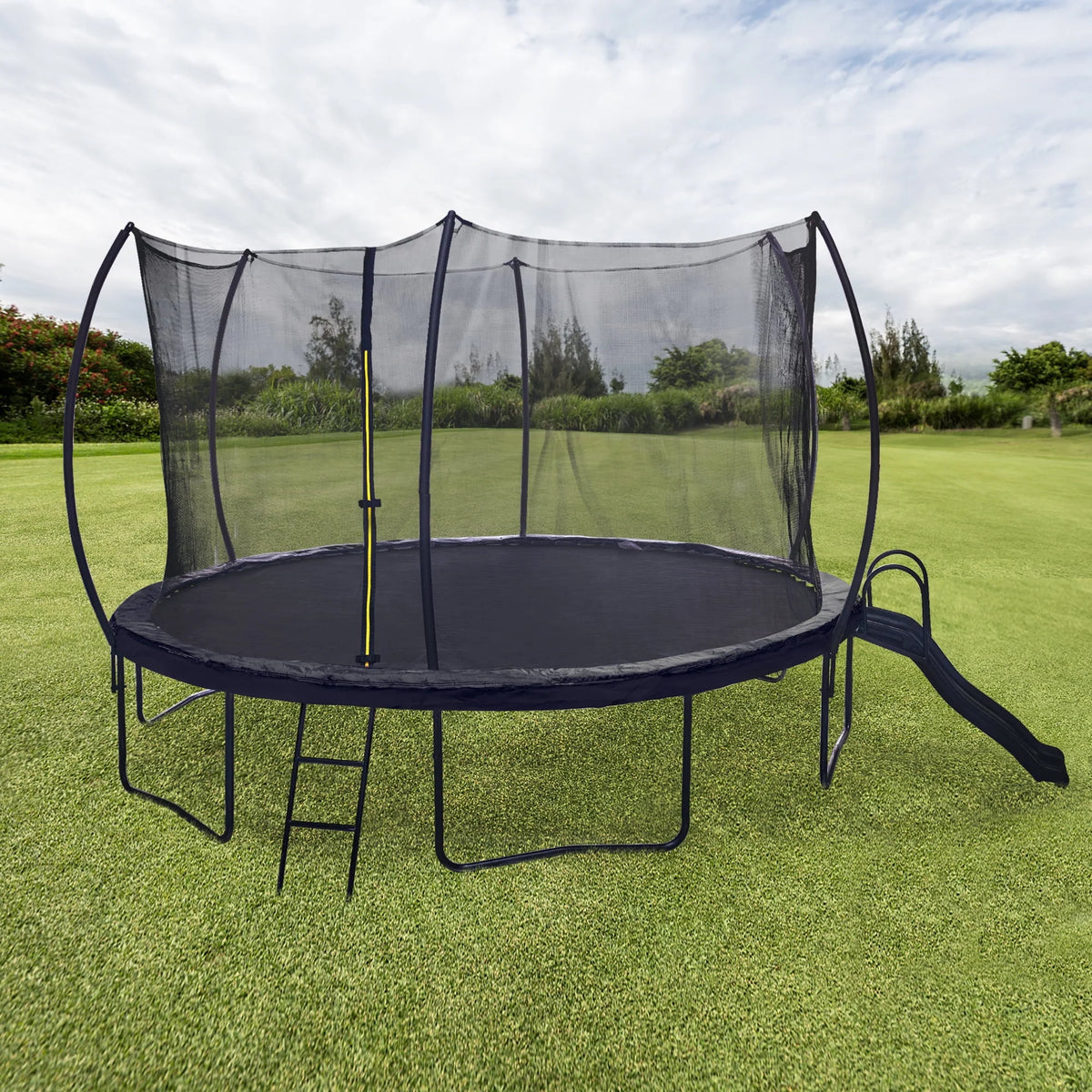 12FT Trampoline with Slide and Ladder Q90575