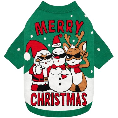 Dog Christmas Sweater Soft Warm Turtleneck Knitted Pet Clothes Z97126