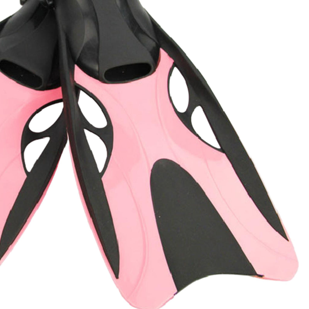 Pink Silicone Open Heel Snorkel Fins Q319080