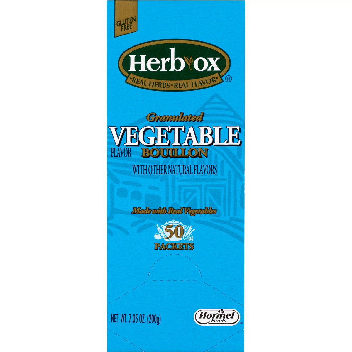 Instant Vegetable Flavor Liquid Broth 7.5 oz Packet Box of 50 S145560