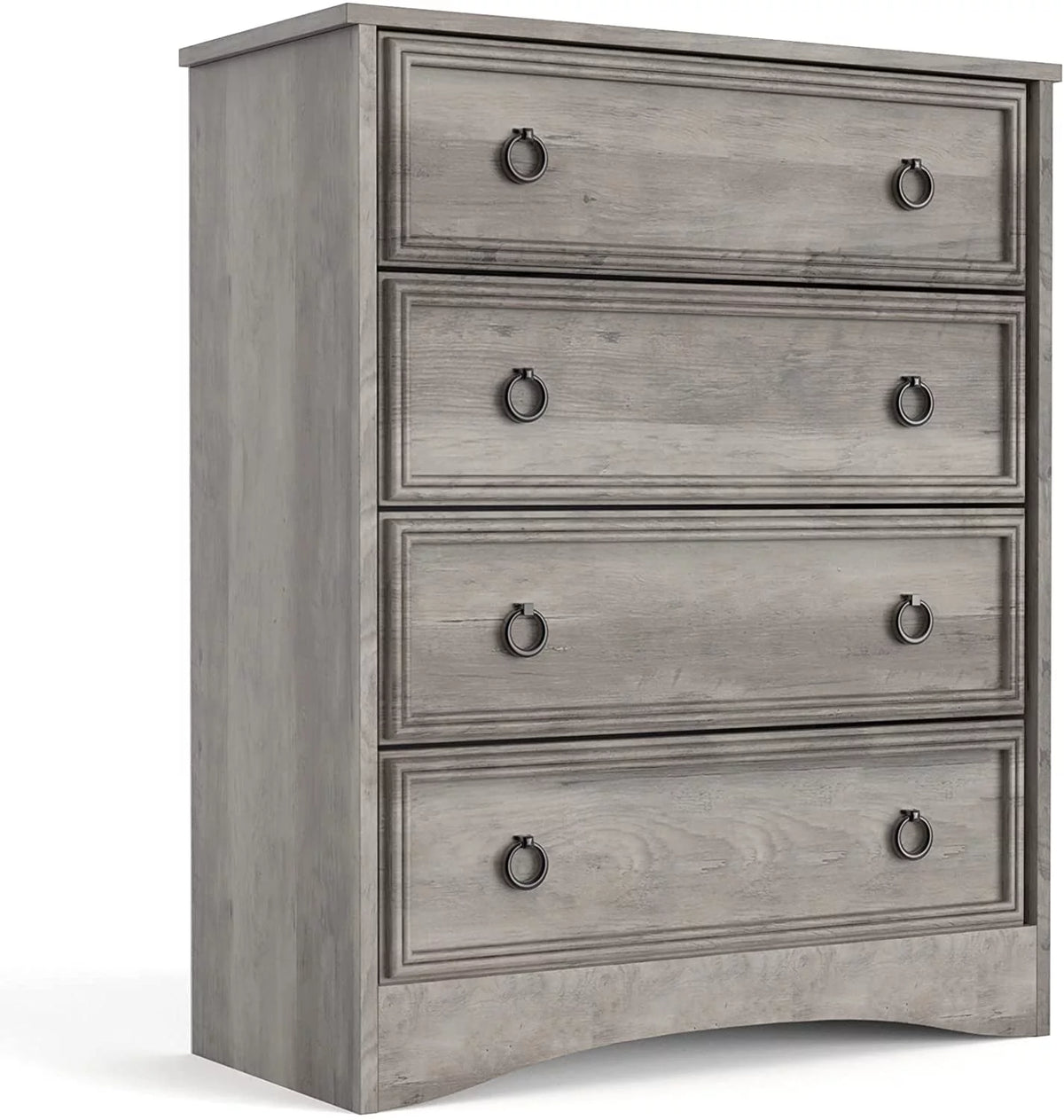 4 Drawer Gray Wood Dresser I786917