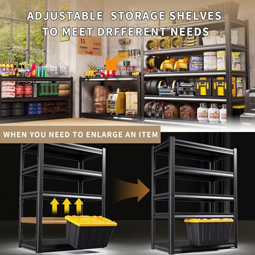 72" H Heavy Duty 5-Tier Adjustable Metal Shelving Unit C365
