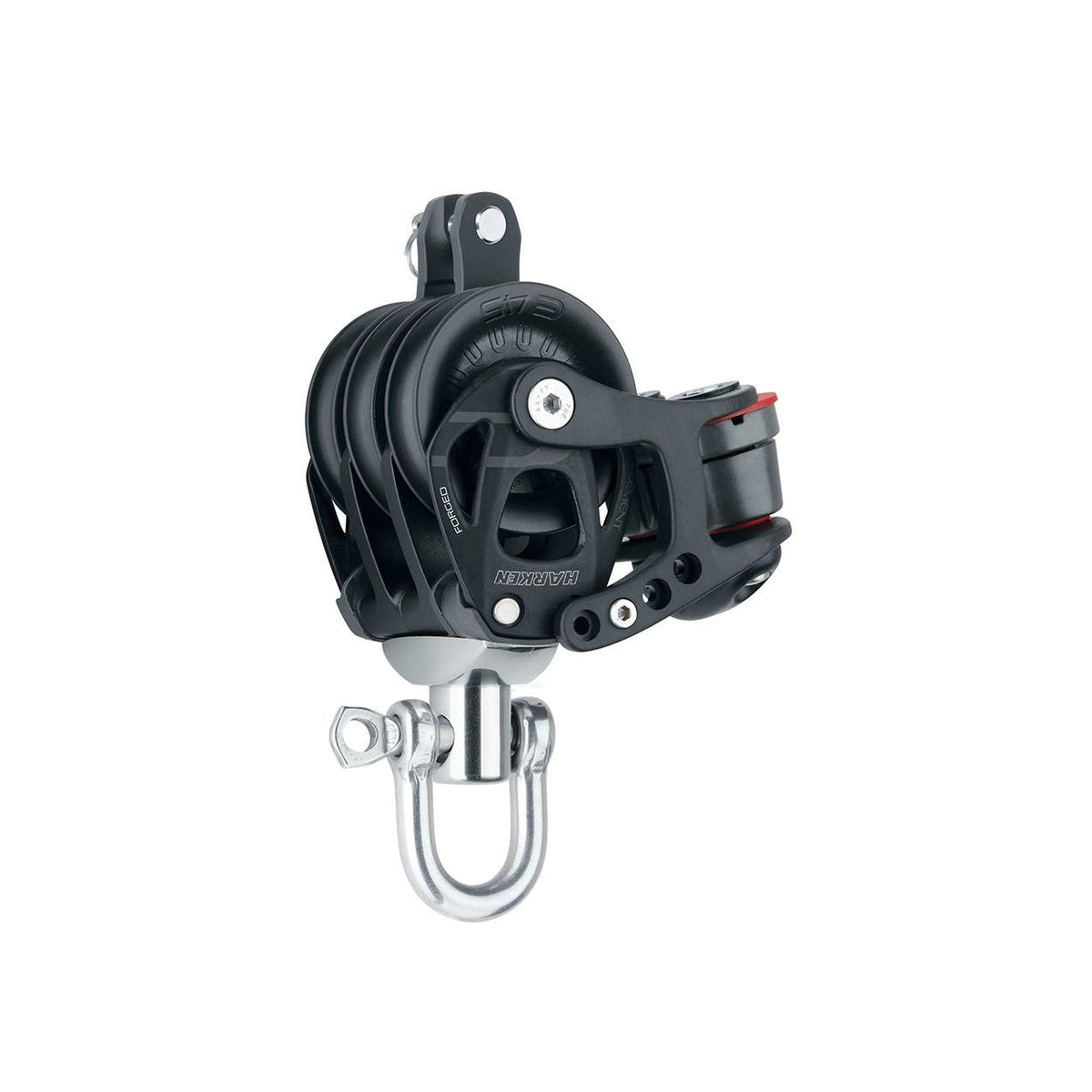 45 mm Aluminum Triple Block with Swivel, Becket, Cam Cleat K4250