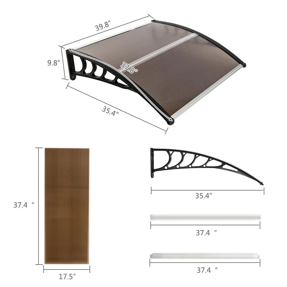 DIY Window Awning Canopy 39"x35" B6601
