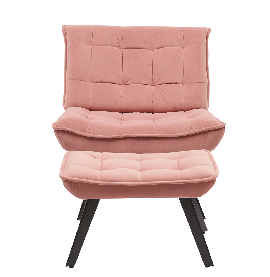 Pink Velvet Accent Chair B192