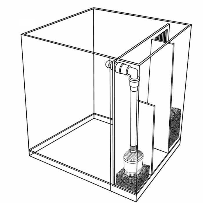 Low Iron Glass Aquarium with Filter L822