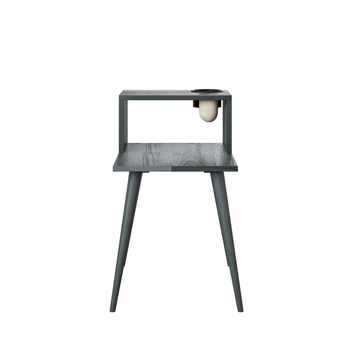 Natural Finish Wood End Table with Shelf Z8972