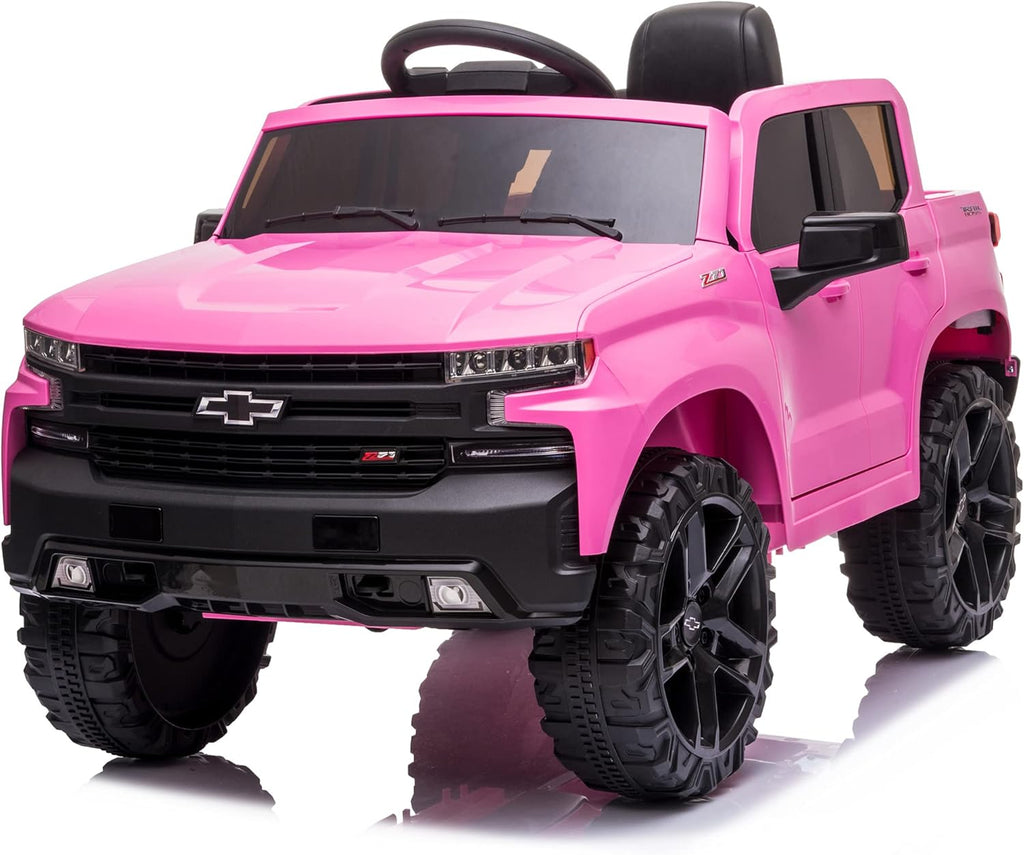 Black 12V Licensed Chevrolet Silverado Trail Boss LT Kids Ride On Truck Z248548