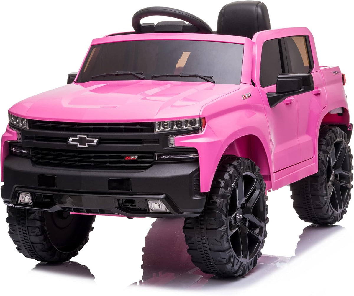Black 12V Licensed Chevrolet Silverado Trail Boss LT Kids Ride On Truck Z248548