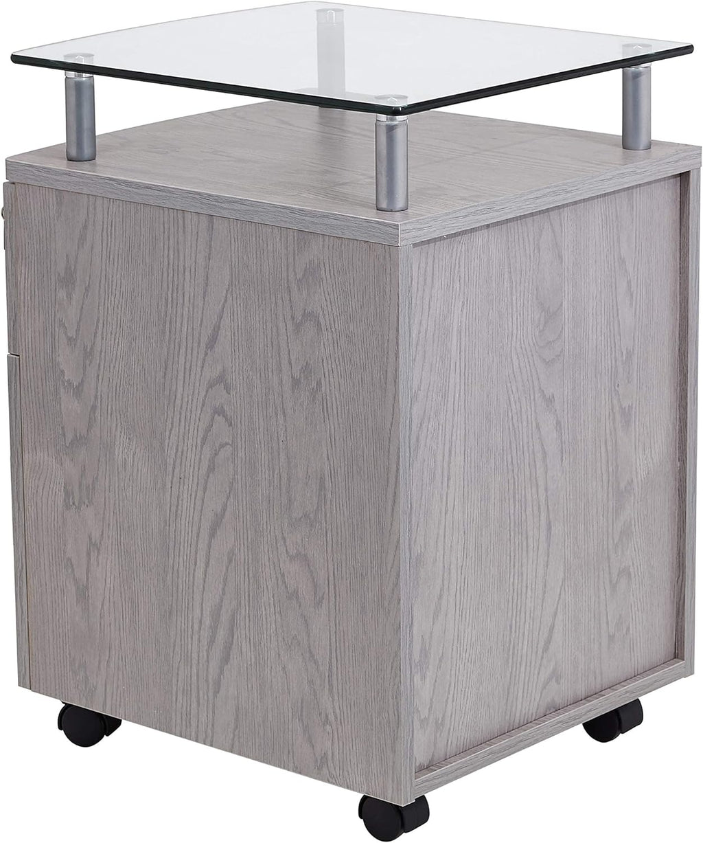 Gray Rolling File Cabinet A405