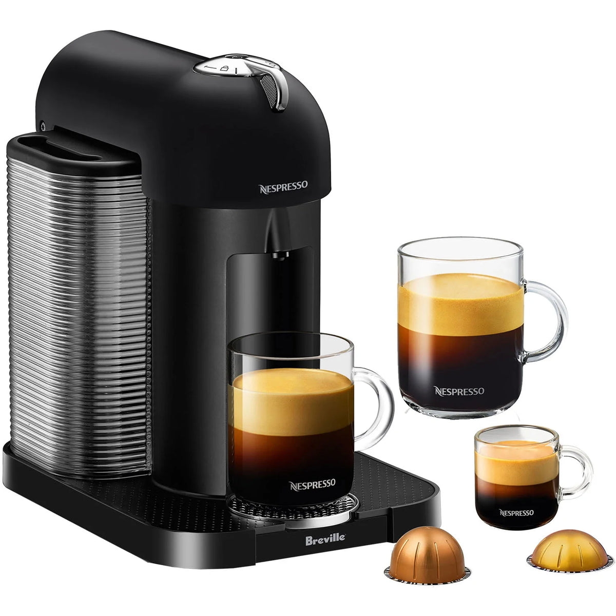 Matte Black Single-Serve Coffee & Espresso Machine P343