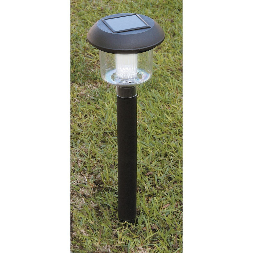 Solar LED Matte Black Pathway Lights, 4 Pack U726