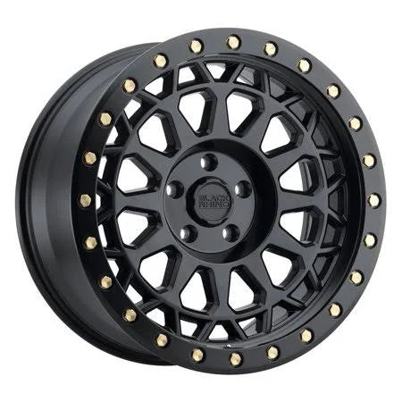 20x9.5 Matte Black Wheel with Brass Bolts X10093