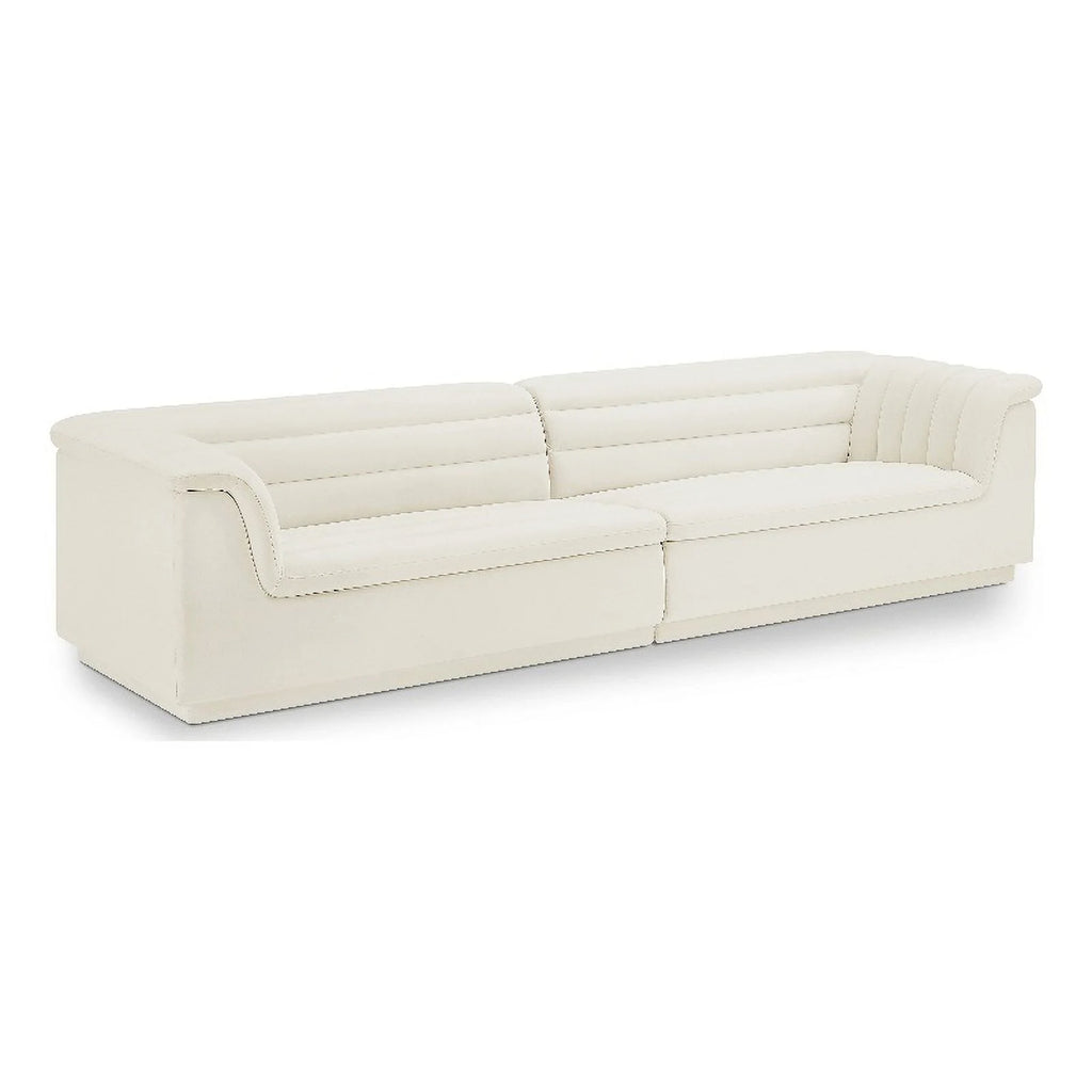 Cream Velvet Modular Sofa V1416