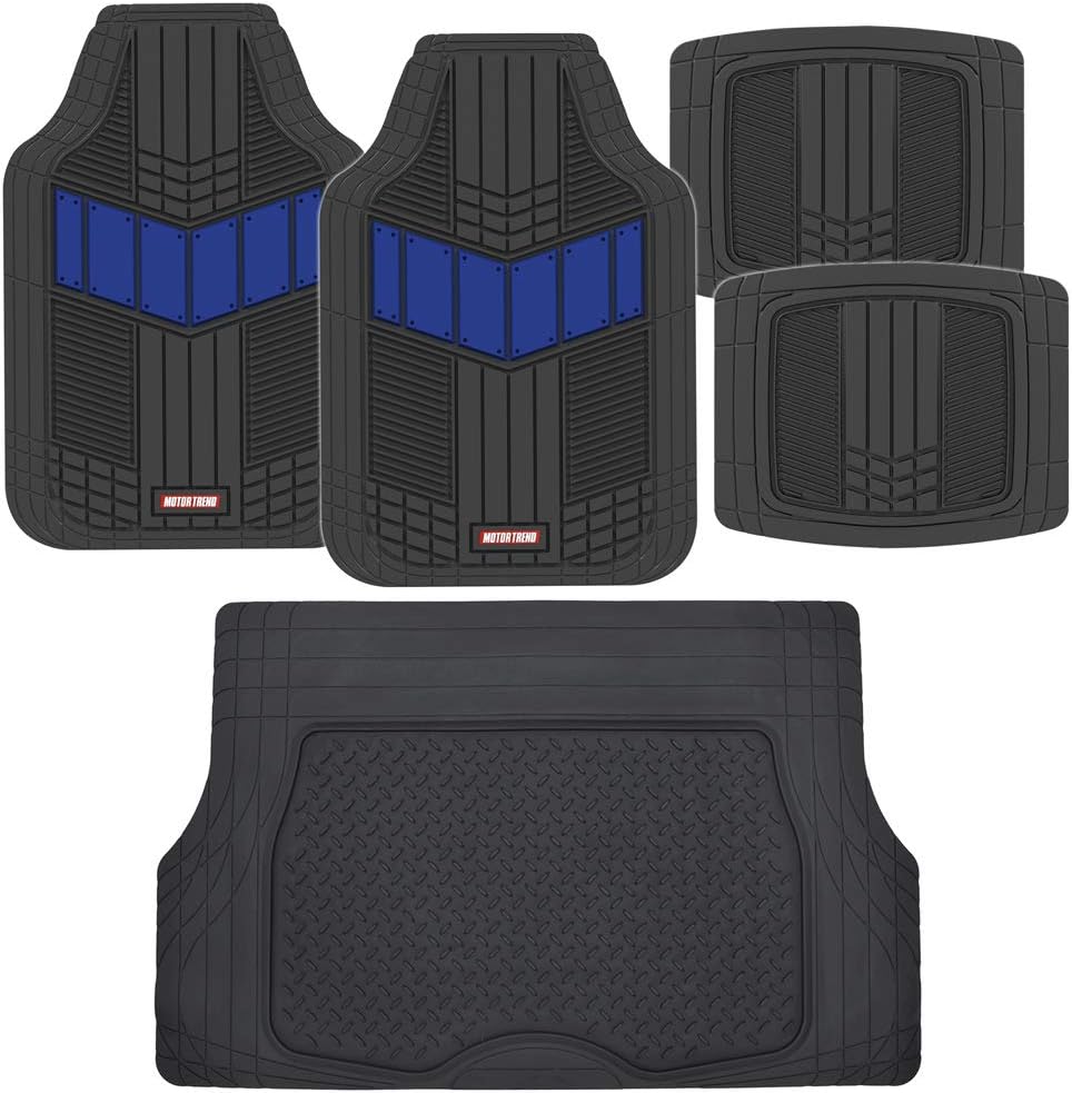 Gray Rubber Auto Floor Mats with Cargo Trunk Liner R5367
