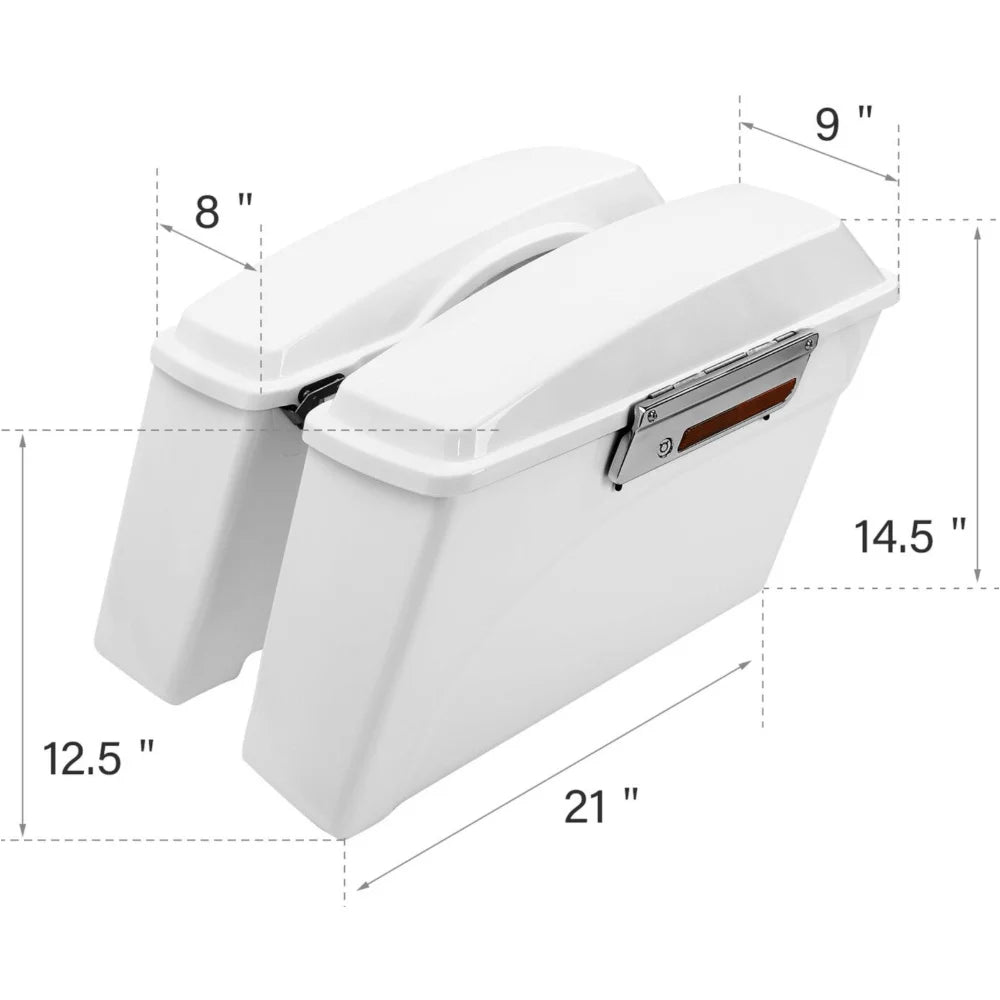 White Hard Saddlebag Trunk N96915