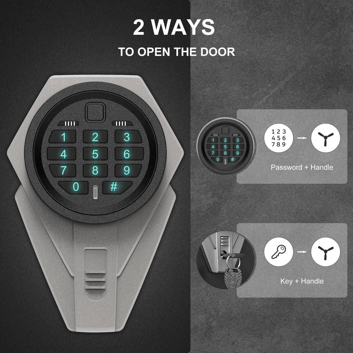 Digital Gun Safe with Alarm System and LED Light V593