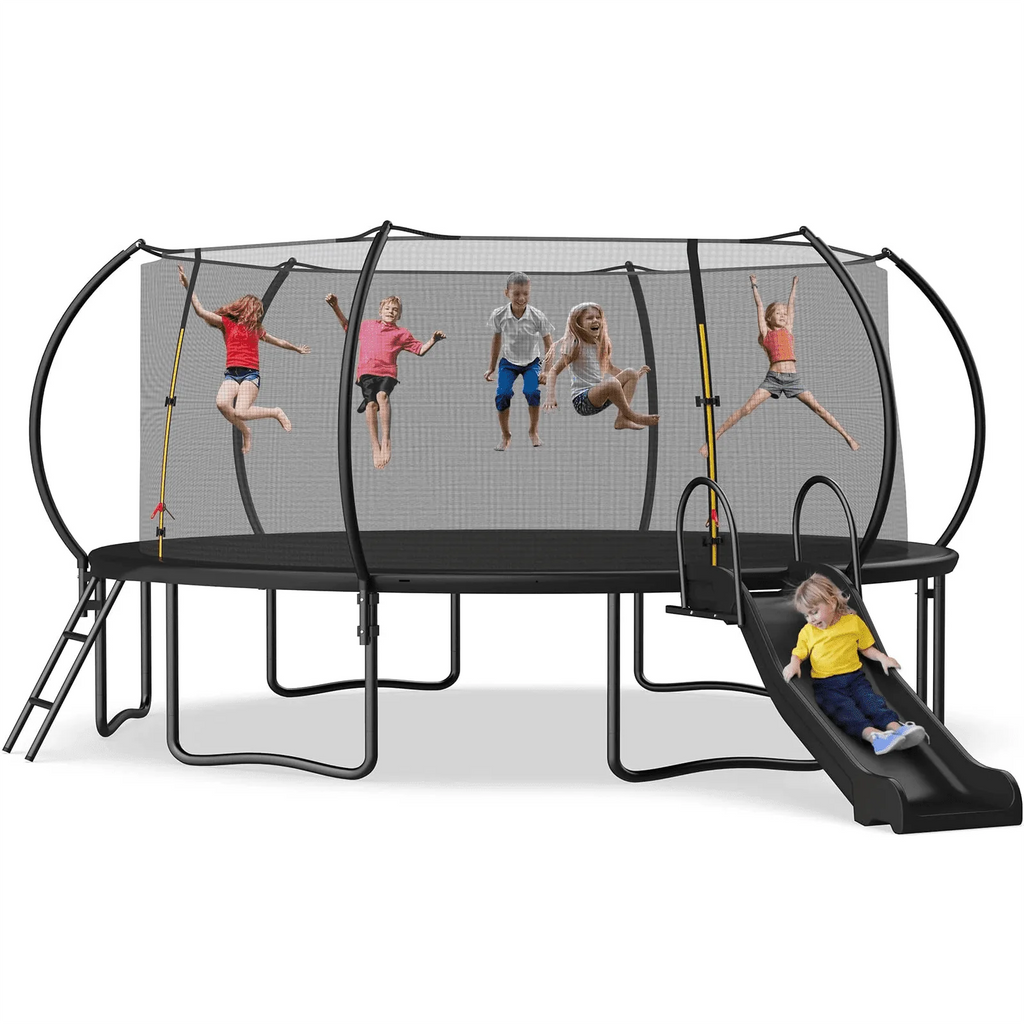 12FT Trampoline with Slide and Ladder Q90575