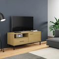 Pine Wood TV Cabinet with Storage Drawer, Door and Shelf B860